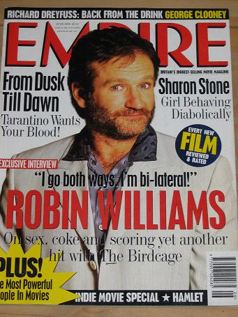JUNE 1996 EMPIRE MOVIE MAGAZINE ROBIN WILLIAMS OLD VINTAGE FILM PUBLICATION FOR SALE PURE NOSTALGIA 