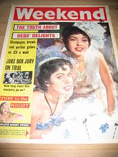 WEEKEND MAG MAY 3-7 1961 MARA JACKIE LANE ROBERTSON VINTAGE PUBLICATION FOR SALE CLASSIC IMAGES OF T