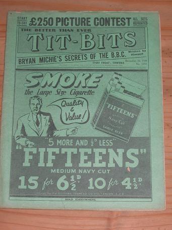  TITBITS MAG DEC 16 1939 SHAW BERKELEY THOMAS VINTAGE PUBLICATION FOR SALE PURE NOSTALGIA ARCHIVES C