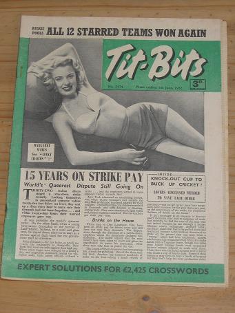 TITBITS MAG 7 JUNE 1952 MARGARET WELLS VINTAGE PUBLICATION FOR SALE PURE NOSTALGIA ARCHIVES CLASSIC 
