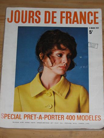 JOURS DE FRANCE MAG 5 MARCH 1971 VINTAGE FASHION PUBLICATION FOR SALE PURE NOSTALGIA ARCHIVES CLASSI