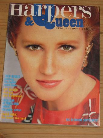 HARPERS AND QUEEN MAG FEB 1987 VINTAGE FASHION LIFESTYLE SOCIETY PUBLICATION FOR SALE PURE NOSTALGIA
