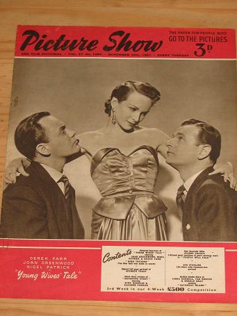 PICTURE SHOW MAG NOV 10 1951 FARR GREENWOOD PATRICK VINTAGE BRITISH MOVIE PUBLICATION FOR SALE PURE 