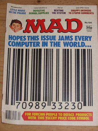 ISSUE NUMBER 194 MAD MAGAZINE FOR SALE VINTAGE ALTERNATIVE HUMOUR PUBLICATION CLASSIC IMAGES OF THE 