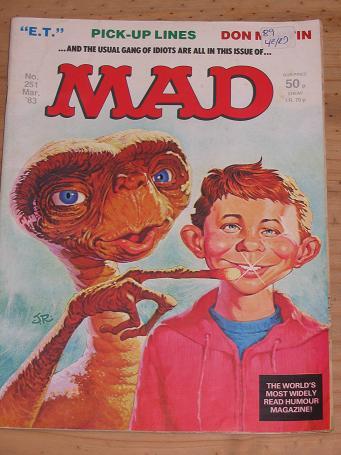 E.T No. 251 ISSUE MAD MAG FOR SALE VINTAGE ALTERNATIVE HUMOUR PUBLICATION CLASSIC IMAGES OF THE TWEN