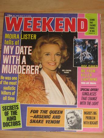 MOIRA LISTER WEEKEND MAG MAY 3-9 1978 VINTAGE PUBLICATION FOR SALE CLASSIC IMAGES OF THE 20TH CENTUR