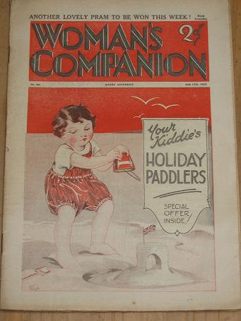 WOMANS COMPANION July 13 1929. Fashion, gossip, fiction. Womens magazine. Antique, illustrated publ