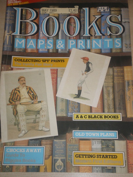 BOOKS MAPS AND PRINTS magazine, May 1989 issue for sale. SPY, BIGGLES. Original English publication 