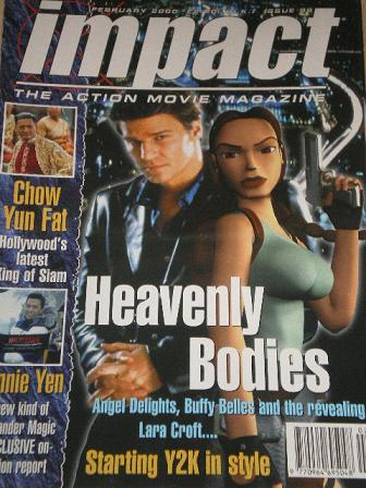 IMPACT magazine, February 2000 issue for sale. LARA CROFT. Original British ACTION MOVIE publication