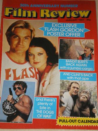 FILM REVIEW magazine, January 1981 issue for sale. FLASH GORDON. Original British publication from T