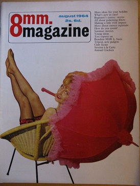8MM MAGAZINE, August 1964 issue for sale. HOME MOVIES, CINE FILMS, MOTION PICTURES. Original British
