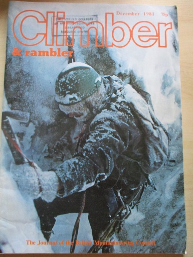 CLIMBER AND RAMBLER magazine, December 1981 issue for sale. Original British publication from Tilley