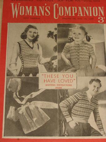 WOMANS COMPANION magazine, February 16 1952 issue for sale. PAPER FOR MARRIED WOMEN FAMOUS FOR KNITT