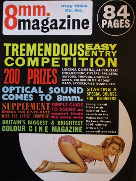 8MM MAGAZINE, May 1964 issue for sale. HOME MOVIES, CINE FILMS, MOTION PICTURES. Original British pu
