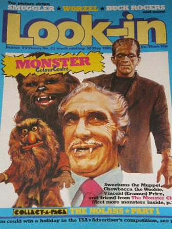 LOOK-IN magazine, 30 May 1981 issue for sale. MONSTERS. Original gifts from Tilleys, Chesterfield, D