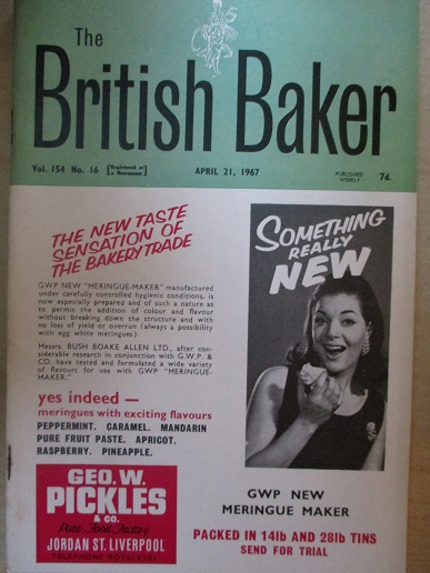 THE BRITISH BAKER magazine, April 21 1967 issue for sale. Original British publication from Tilley, 