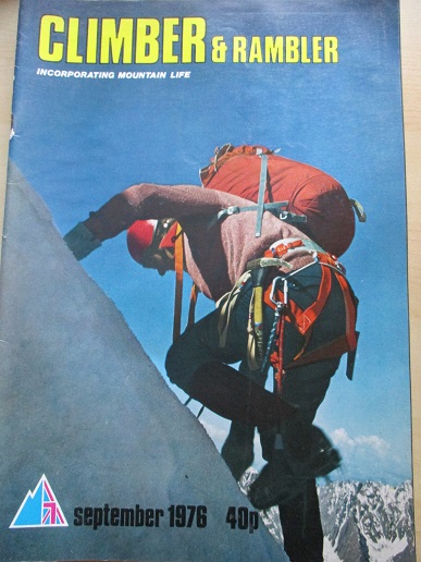 CLIMBER AND RAMBLER magazine, September 1976 issue for sale. Original British publication from Tille