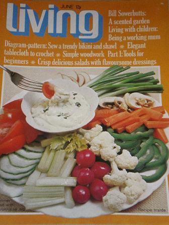 LIVING magazine, June 1976 issue for sale. COOKERY, HOME, FASHION, BEAUTY. Original gifts for women 