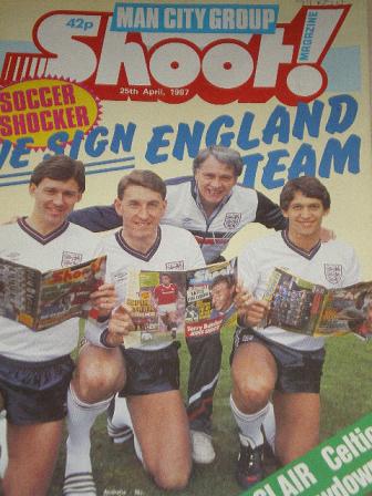 SHOOT magazine, 25 April 1987 issue for sale. Original British FOOTBALL publication from Tilley, Che