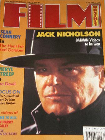 FILM MONTHLY magazine, May 1990 issue for sale. JACK NICHOLSON. Original British publication from Ti