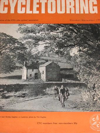 CYCLETOURING, the CTC GAZETTE, October - November 1977 issue for sale. Vintage CYCLING publication. 