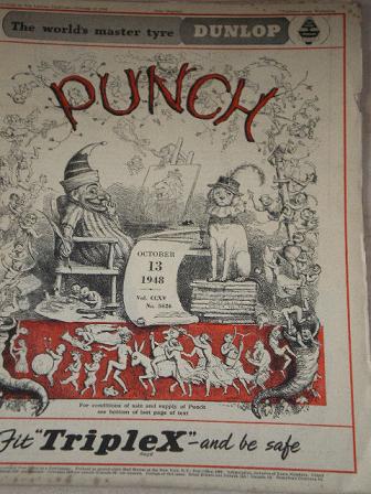 PUNCH magazine, October 13 1948 issue for sale. Original British publication from Tilleys, Chesterfi