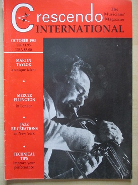 CRESCENDO INTERNATIONAL magazine, October 1989 issue for sale. MARTIN TAYLOR, MERCER ELLINGTON. Orig