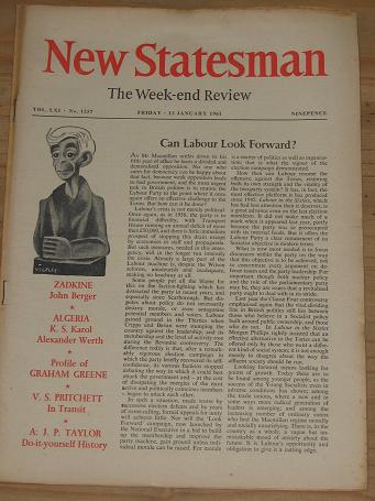 NEW STATESMAN MAGAZINE 13 JANUARY 1961 ISSUE FOR SALE. Graham Greene, Taylor, Pritchett. Vintage pub