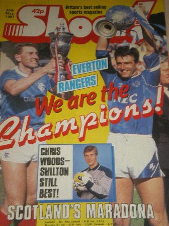SHOOT magazine, 30 May 1987 issue for sale. Original British FOOTBALL publication from Tilley, Chest
