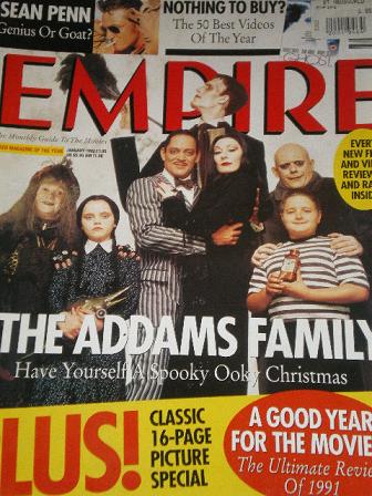 EMPIRE magazine, January 1992 issue for sale. ADDAMS FAMILY. Original British MOVIE publication from