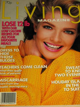 LIVING magazine, January 1987 issue for sale. Original gifts from Tilleys, Chesterfield, Derbyshire,