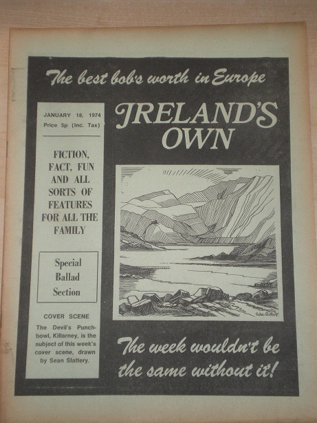 IRELANDS OWN magazine, January 18 1974 issue for sale. Original IRISH publication from Tilley, Chest