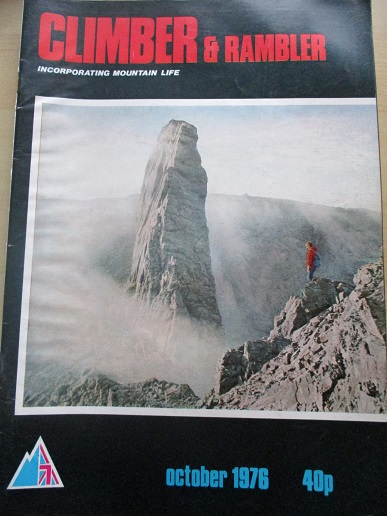 CLIMBER AND RAMBLER magazine, October 1976 issue for sale. Original British publication from Tilley,