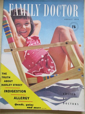 FAMILY DOCTOR magazine, August 1958 issue for sale. THE TRUTH ABOUT HARLEY STREET. Original British 