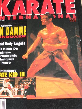 KARATE INTERNATIONAL magazine, October 1989 issue for sale. VAN DAME. Original gifts from Tilleys, C