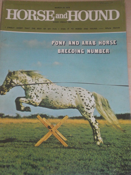 HORSE AND HOUND magazine, March 24 1978 issue for sale. PONY AND ARAB HORSE BREEDING NUMBER. Origina