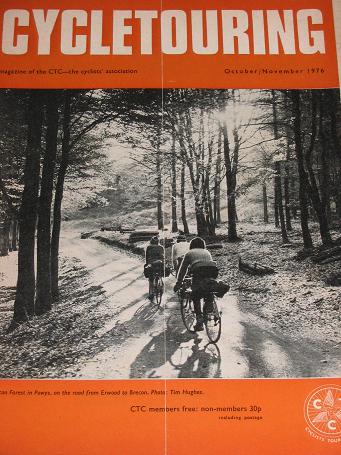 CYCLETOURING, the CTC GAZETTE, October - November 1976 issue for sale. Vintage CYCLING publication. 
