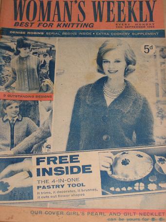 WOMANS WEEKLY magazine, 15 September 1962 issue for sale. KNITTING, FICTION, COOKERY, FASHION, HOME.