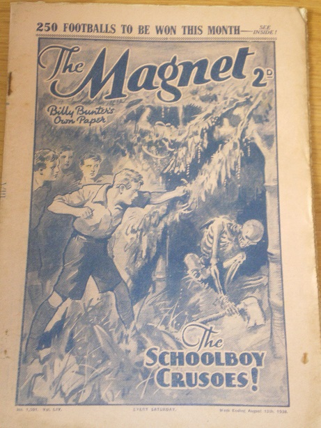 THE MAGNET story paper, August 13 1938 issue for sale. BILLY BUNTER, CHARLES HAMILTON, FRANK RICHARD