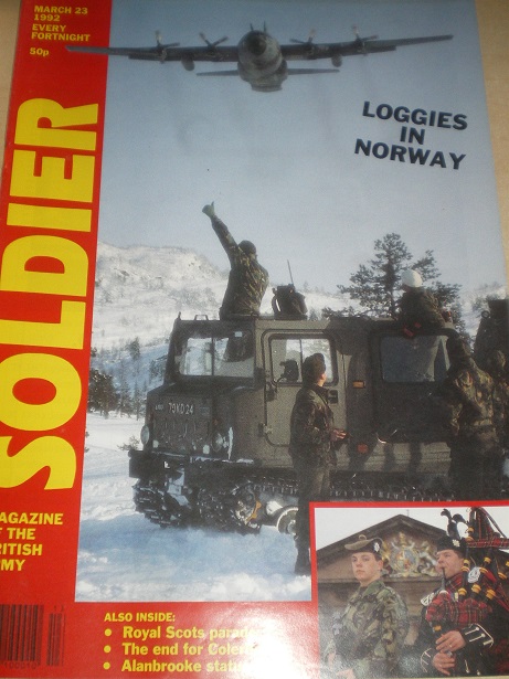 SOLDIER magazine, March 23 1992 issue for sale. Original British publication from Tilley, Chesterfie