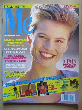 ME magazine, 14 August 1989 issue for sale. MARK MORRIS, CATHERINE YOUNG. Original British WOMEN’S p