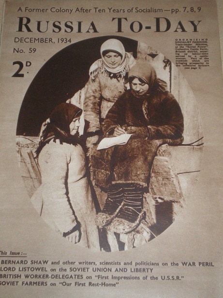 RUSSIA TODAY magazine, December 1934 issue for sale. Original BRITISH publication from Tilley, Chest
