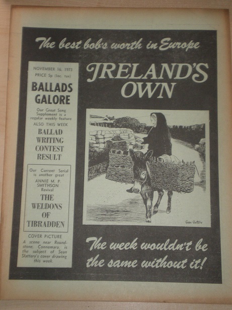 IRELANDS OWN magazine, November 16 1973 issue for sale. Original IRISH publication from Tilley, Ches