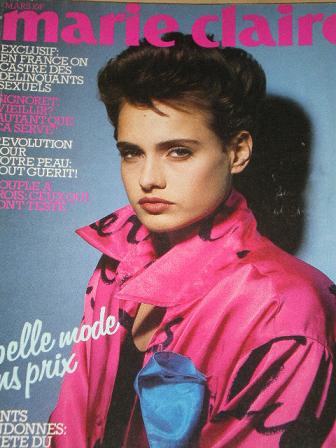 MARIE CLAIRE magazine, March 1985 issue for sale. Original French FASHION publication from Tilley, C