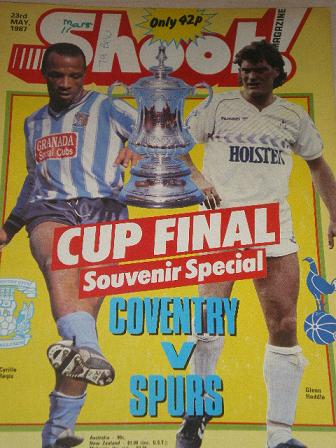 SHOOT magazine, 23 May 1987 issue for sale. Original British FOOTBALL publication from Tilley, Chest