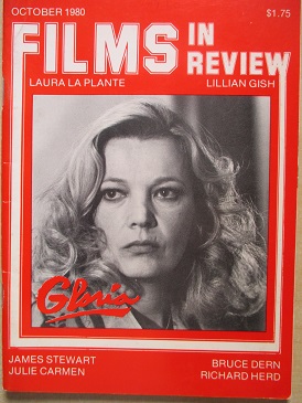FILMS IN REVIEW magazine, October 1980 issue for sale. GENA ROWLANDS. Original U.S. publication from