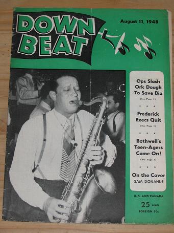 DOWN BEAT MAGAZINE AUGUST 11 1948 BACK ISSUE FOR SALE VINTAGE AMERICAN JAZZ BIG BAND MUSIC PUBLICATI