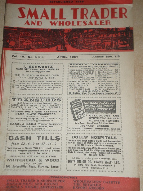 SMALL TRADER AND SHOPKEEPER magazine, April 1951 issue for sale. Original BRITISH publication from T