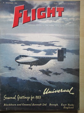 FLIGHT magazine, 31 December 1954 issue for sale. THE UNIVERSAL. BLACKBURN AND GENERAL AIRCRAFT LIMI
