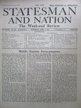 The NEW STATESMAN AND NATION magazine, April 8 1950 issue for sale. SEAN O’CASEY. Original British p
